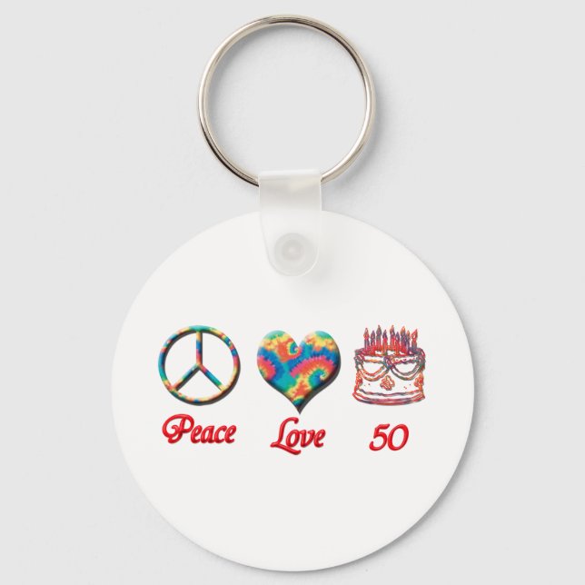 Peace Love and 50 Key Ring (Front)