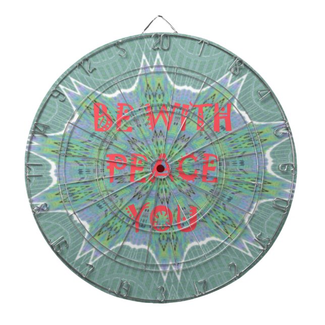 Peace, Love, and African Print: Peace Be With You Dartboard (Front)