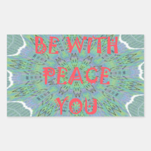 Peace, Love, and African Print: Peace Be With You Rectangular Sticker