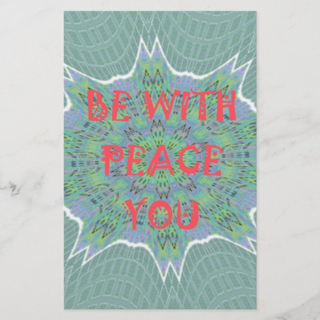 Peace, Love, and African Print: Peace Be With You Stationery (Front)
