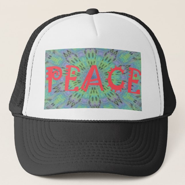 Peace, Love, and African Print: Peace Be With You Trucker Hat (Front)