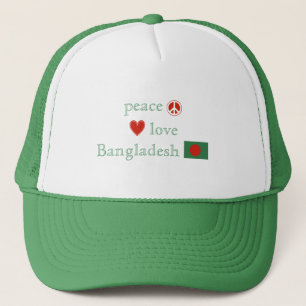 Peace Love and Bangladesh Trucker Hat
