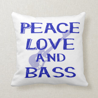 peace love and bass bernice blue w guitar cushion