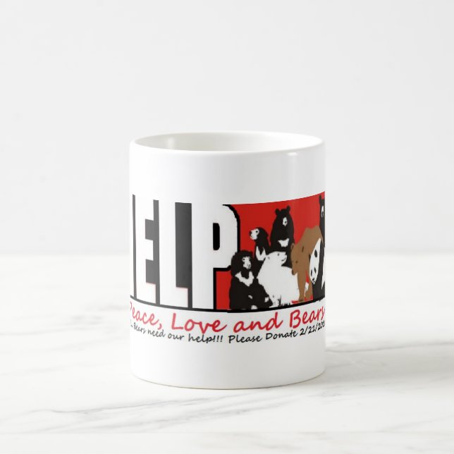 peace love and bears coffee mug (Center)