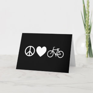 Peace Love and Bicycles Card