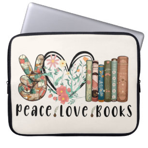 Peace, Love, and Books Laptop Sleeve