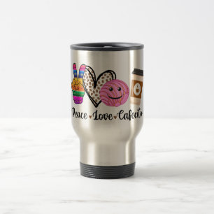 Peace Love and Cafecito Travel Mug, Coffee Mug