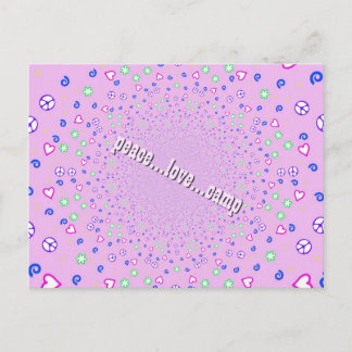 Peace, Love and Camp Postcard