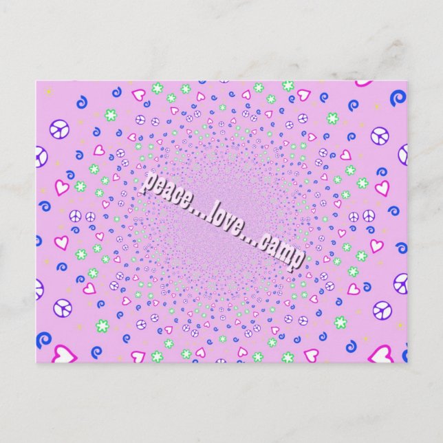 Peace, Love and Camp Postcard (Front)