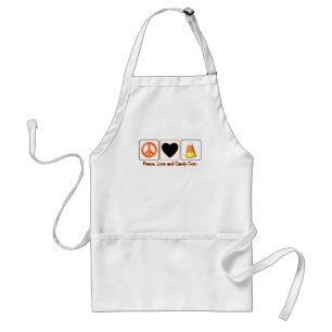 Peace, Love and Candy Corn Standard Apron