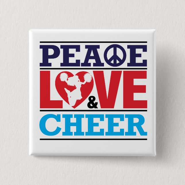 Peace, Love and Cheer Button (Front)