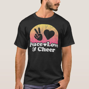 Peace Love and Cheer Cheerleading  T-Shirt