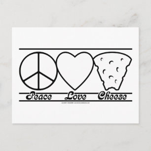 Peace Love and Cheese Postcard