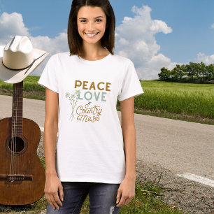 Peace Love and Country Music T-Shirt