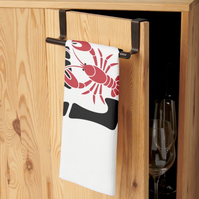 Peace Love and Crawfish Cajun  Tea Towel (Thirds Fold)