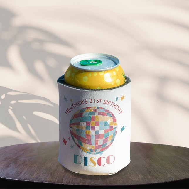 Peace, Love, and Disco Birthday Party Custom Can Cooler (Creator Uploaded)