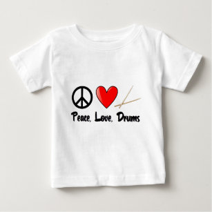 Peace, Love, and Drums Baby T-Shirt