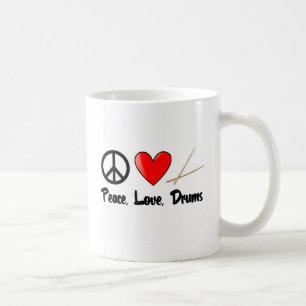 Peace, Love, and Drums Coffee Mug