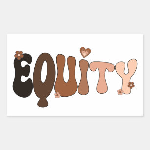 Peace Love and Equity Rectangular Sticker