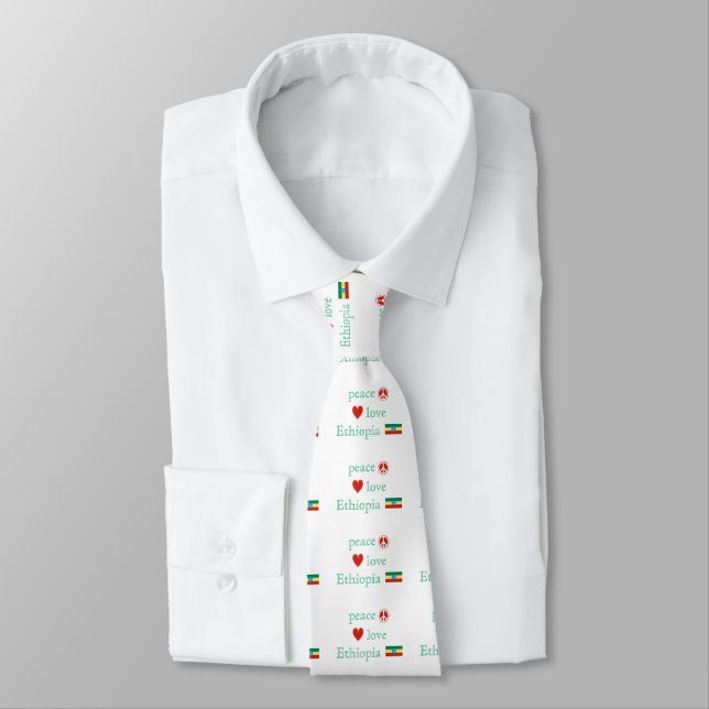 Peace Love and Ethiopia Tie (Tied)