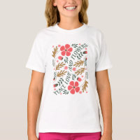 Peace, Love and Flowers – Floral Tee