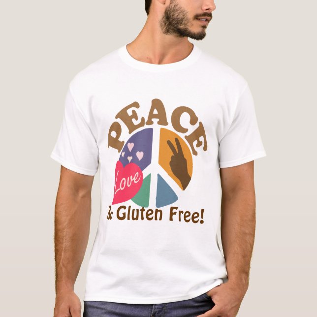 Peace Love and Gluten Free T-Shirt (Front)