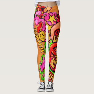 Peace, Love and Happiness Leggings