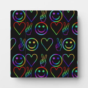 PEACE , LOVE AND HAPPINESS PLAQUE