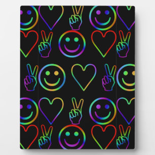 PEACE , LOVE AND HAPPINESS PLAQUE