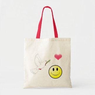Peace, Love, and  happiness Tote Bag