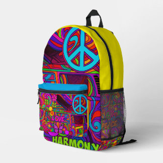 Peace, Love, and Harmony backpack