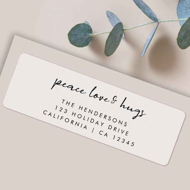 Peace Love and Hugs | Minimal Christmas Dove Grey (Creator Uploaded)