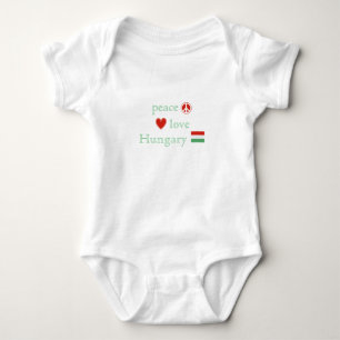 Peace Love and Hungary Baby Bodysuit