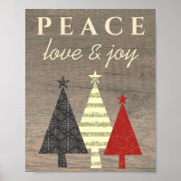 Peace Love and Joy Christmas Tree