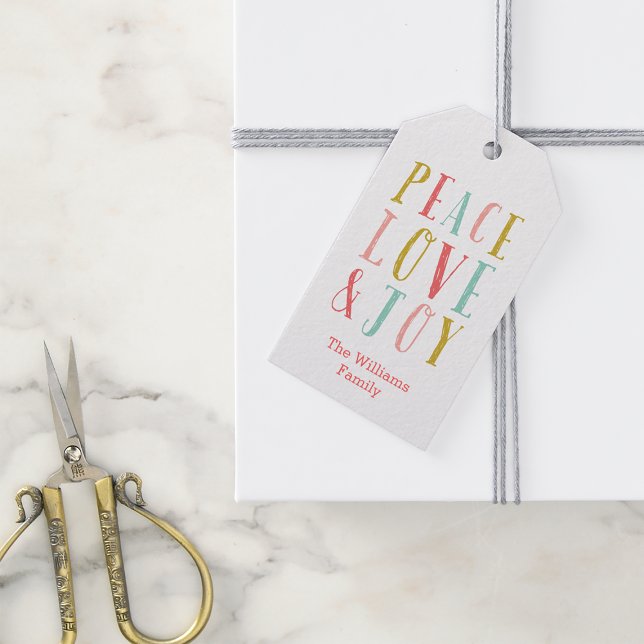 Peace Love and Joy Gift Tags (Creator Uploaded)