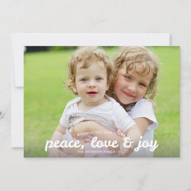Peace Love and Joy Holiday Photocard (Front)