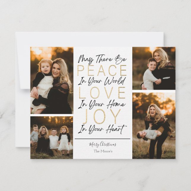 Peace Love and Joy In Your Heart Holiday Card (Front)