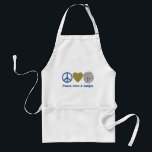 Peace, Love and Latkes Hanukkah Tees and Gifts Standard Apron<br><div class="desc">Peace,  Love and Latkes Hanukkah Tees and Gifts</div>