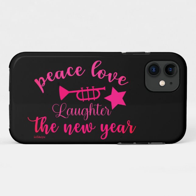 PEACE LOVE AND LAUGHTER IN THE NEW YEAR            Case-Mate iPhone CASE (Back (Horizontal))
