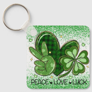 Peace, Love And Luck Key Ring