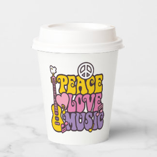 Peace, Love, And Music Paper Cups