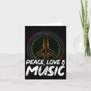 Peace Love And Music Peace Card