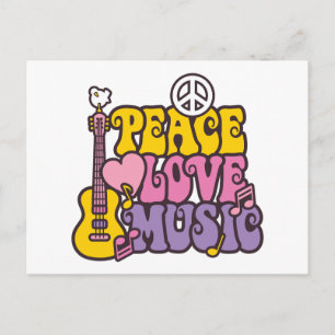 Peace, Love, And Music Postcard