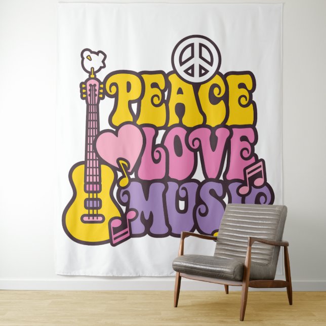 Peace, Love, And Music Tapestry (In Situ)