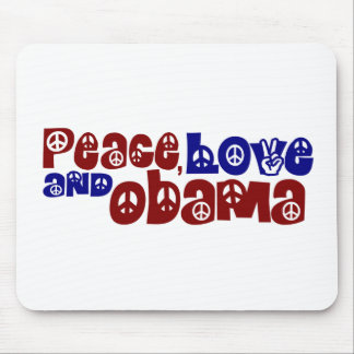 Peace Love And Obama Mouse Mat