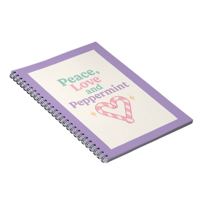 Peace, Love and Peppermint Notebook (Right Side)
