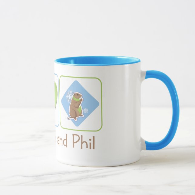 Peace Love and Phil Mug (Right)