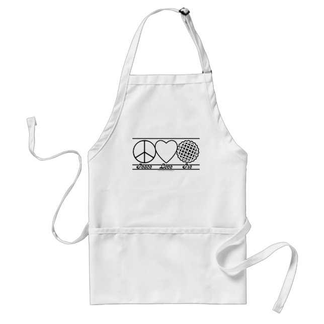 Peace Love and Pie Standard Apron (Front)