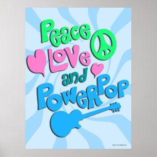Peace Love and Powerpop Fun Muisc Theme Poster