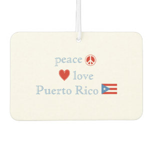 Peace Love and Puerto Rico Car Air Freshener